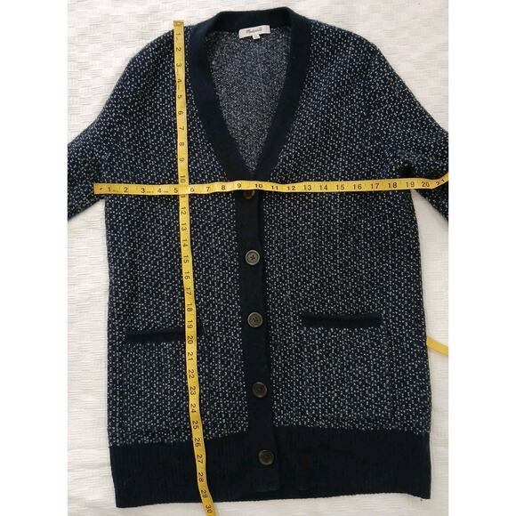 Madewell Women's Bird's Eye Maysfield OVERSIZED Cardigan Sweater Size XS - Picture 6 of 9